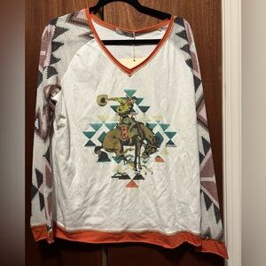 Delila Sunset Stallion Long Sleeve Shirt